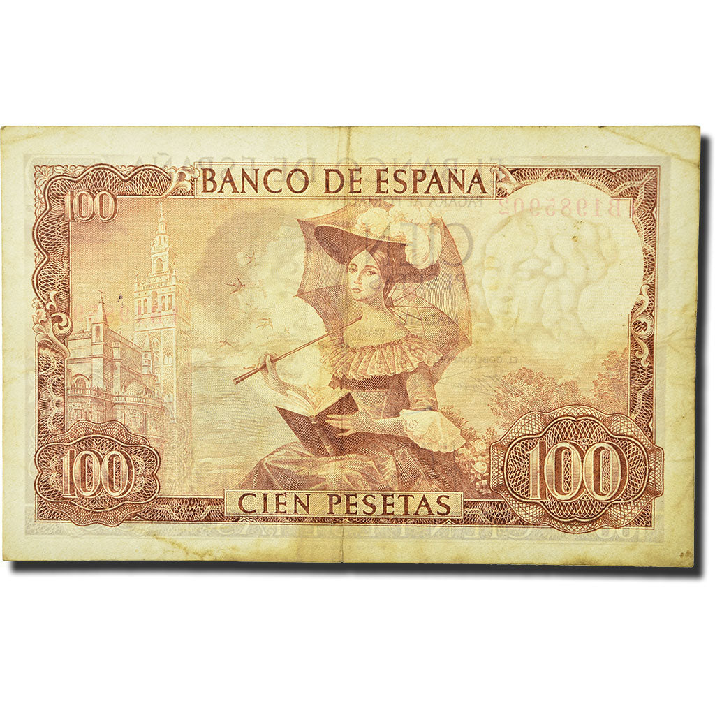 Banknote, Spain, 100 Pesetas, 1965, 1965-11-19, KM:150, VF(20-25)