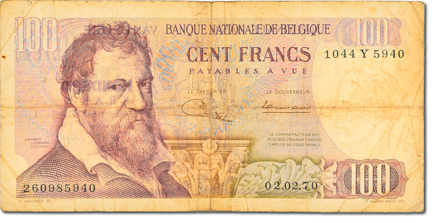 Banknote, Belgium, 100 Francs, 1961-1971, 1970-02-02, KM:134b, VF(20-25)