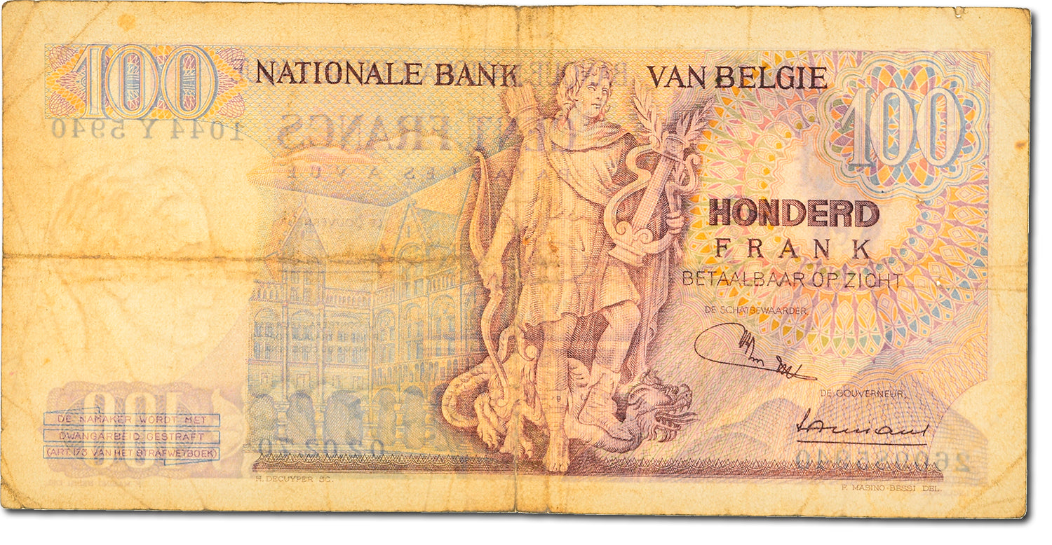 Banknote, Belgium, 100 Francs, 1961-1971, 1970-02-02, KM:134b, VF(20-25)