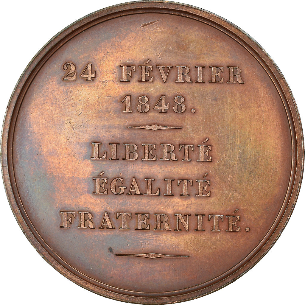 Frankrijk, Medaille, Proclamation de la Seconde République, History, 1848