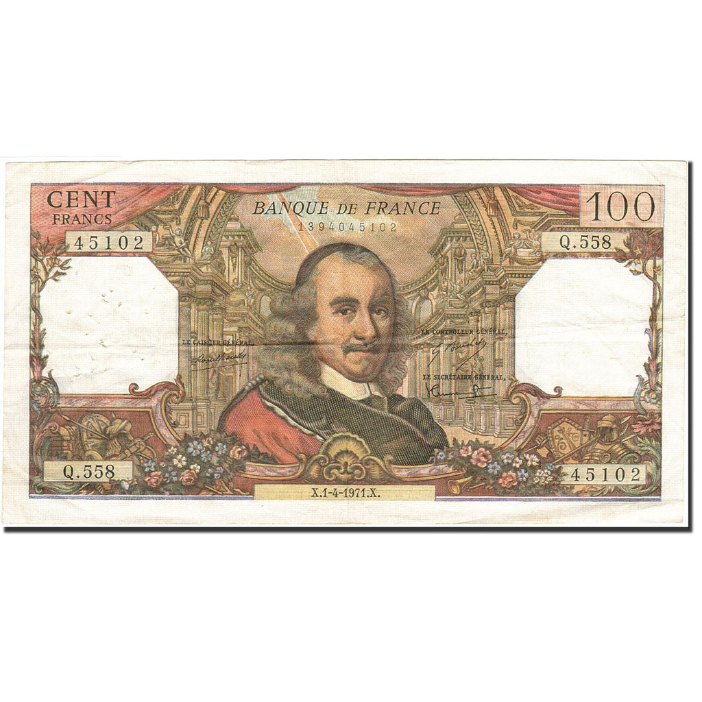 Billete, Francia, 100 Francs, 1964, 1971-04-01, BC+, Fayette:65.35, KM:149c