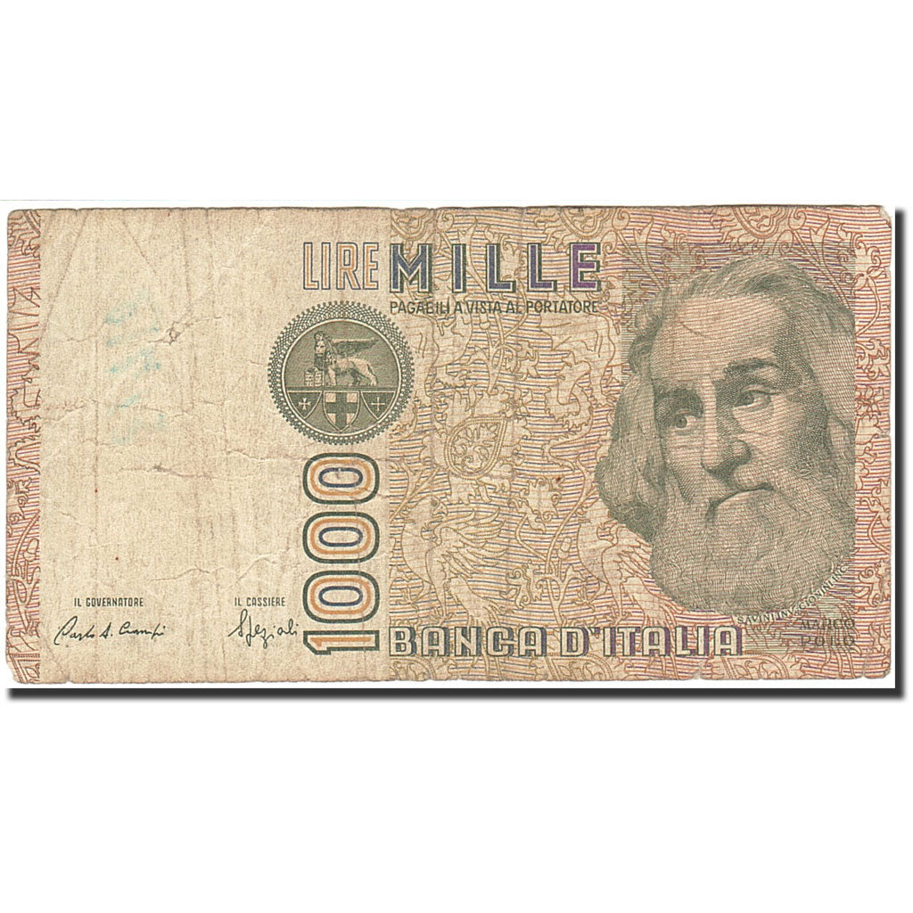 Banknot, Włochy, 1000 Lire, 1982-1983, 1982-01-06, KM:109b, VG(8-10)
