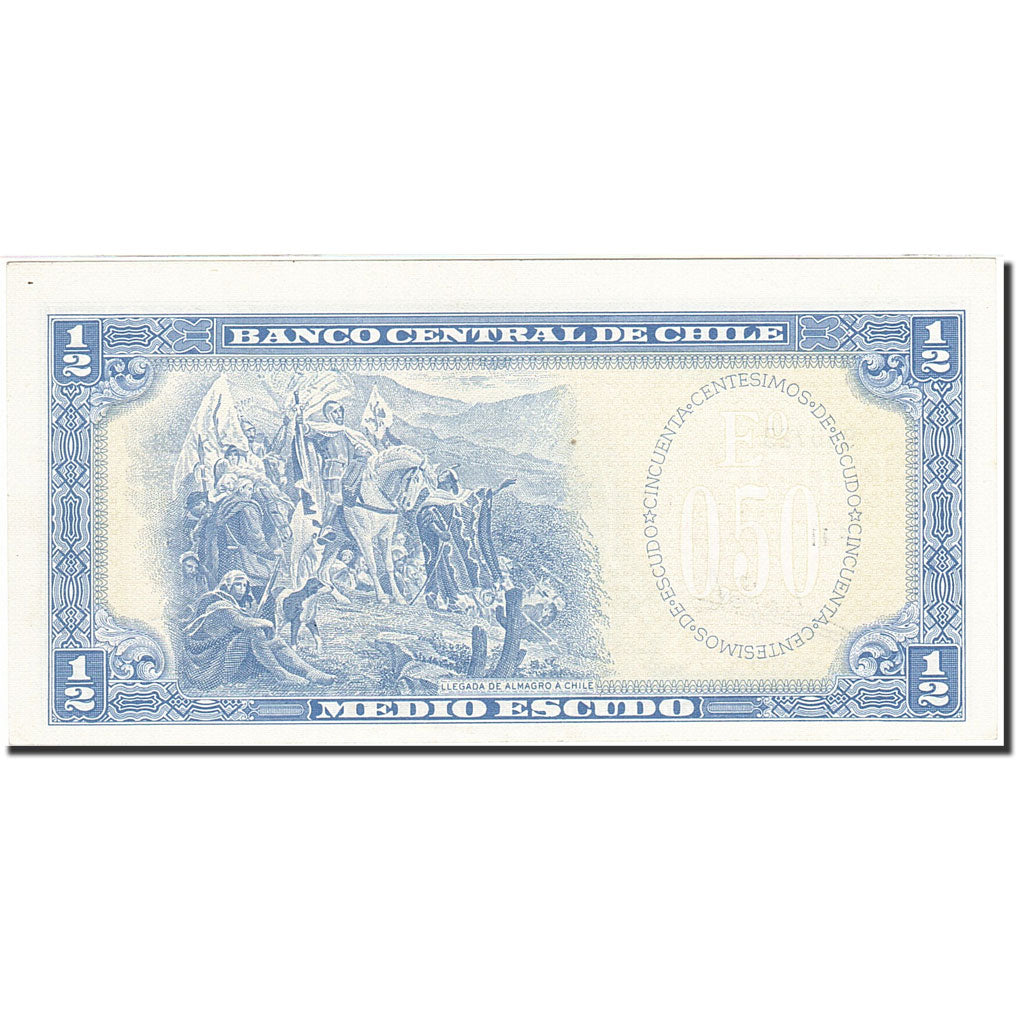 Billet, Chile, 1/2 Escudo, 1962-1975, Undated, KM:134Aa, SUP