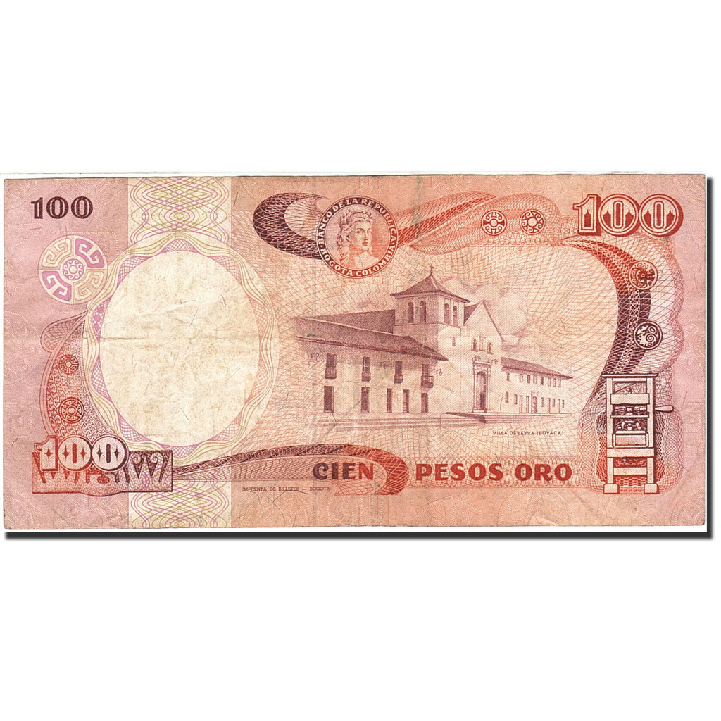 Geldschein, Kolumbien, 100 Pesos Oro, 1982-1984, 1985-10-12, KM:426b, S