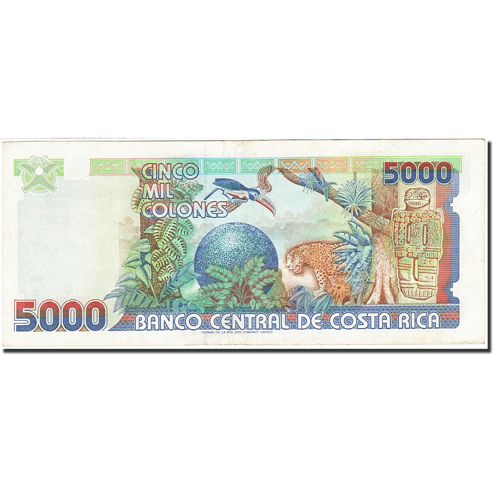 Billete, 5000 Colones, 1993-1997, Costa Rica, KM:266a, 1996-03-27, MBC