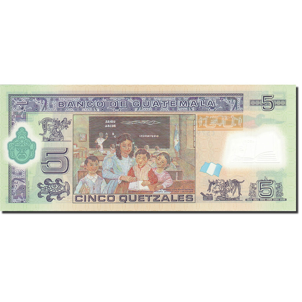 Geldschein, Guatemala, 5 Quetzales, 2010-2011, 2010-05-19, KM:122, UNZ