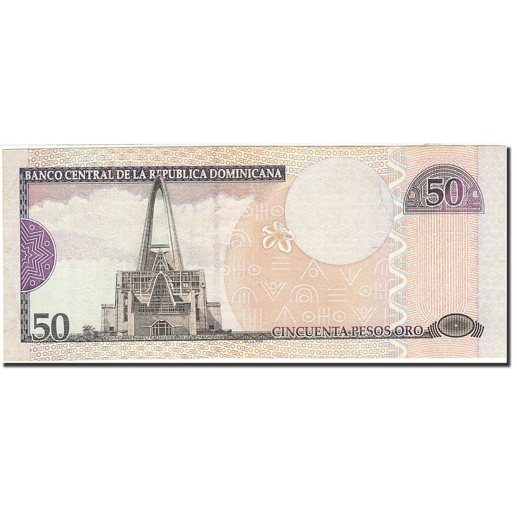 Banknot, Republika Dominikany, 50 Pesos Oro, 2001-2002, 2002, KM:170b, AU(55-58)