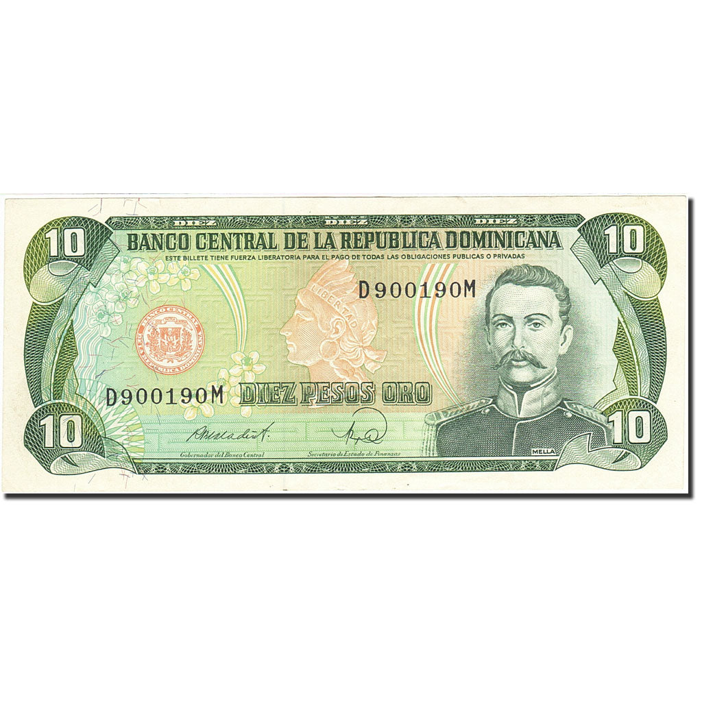 Geldschein, Dominican Republic, 10 Pesos Oro, 1977-1980, 1988, KM:119c, VZ