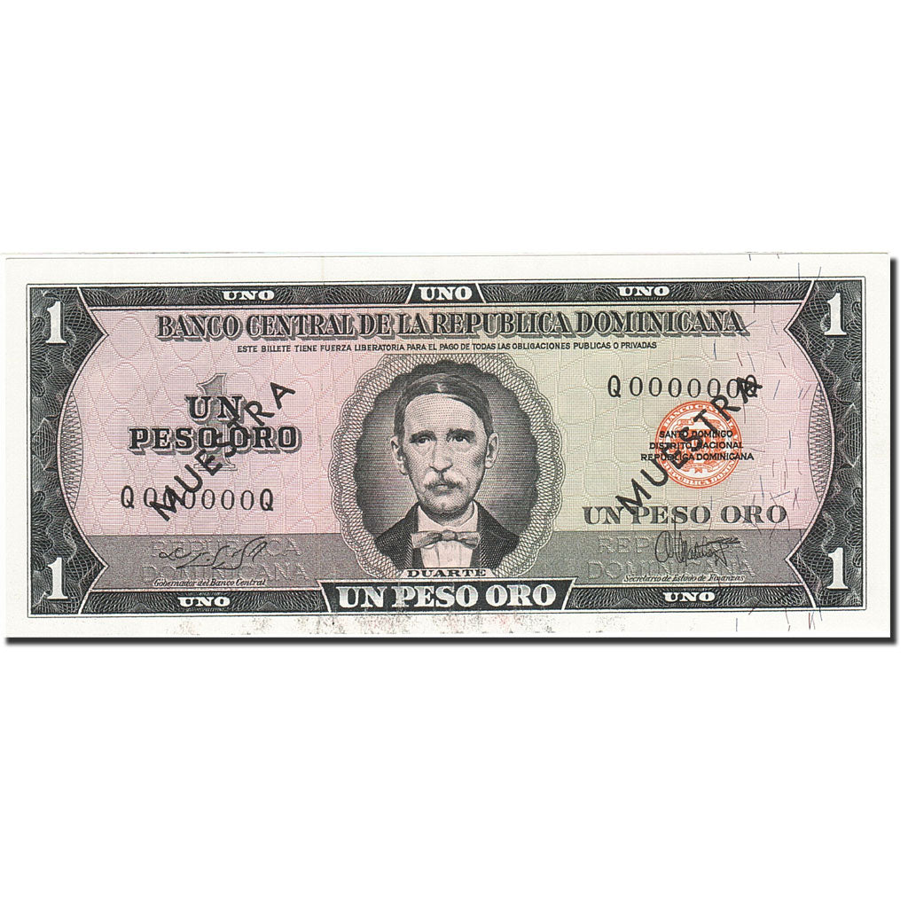 Banconote, Repubblica domenicana, 1 Peso Oro, 1975, KM:108s, 1975-1978, SPL-