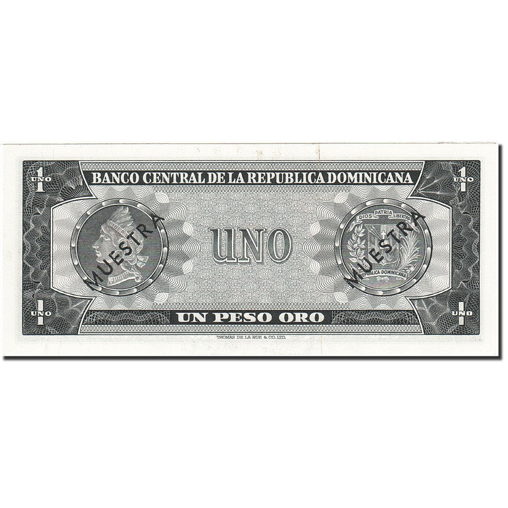 Banconote, Repubblica domenicana, 1 Peso Oro, 1975, KM:108s, 1975-1978, SPL-