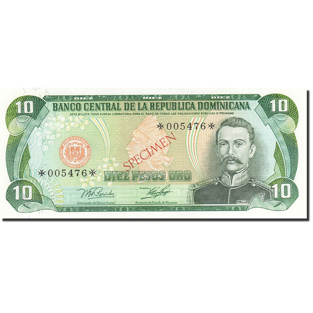 Banconote, Repubblica domenicana, 10 Pesos Oro, 1977-1980, KM:119s1, 1978, FDS