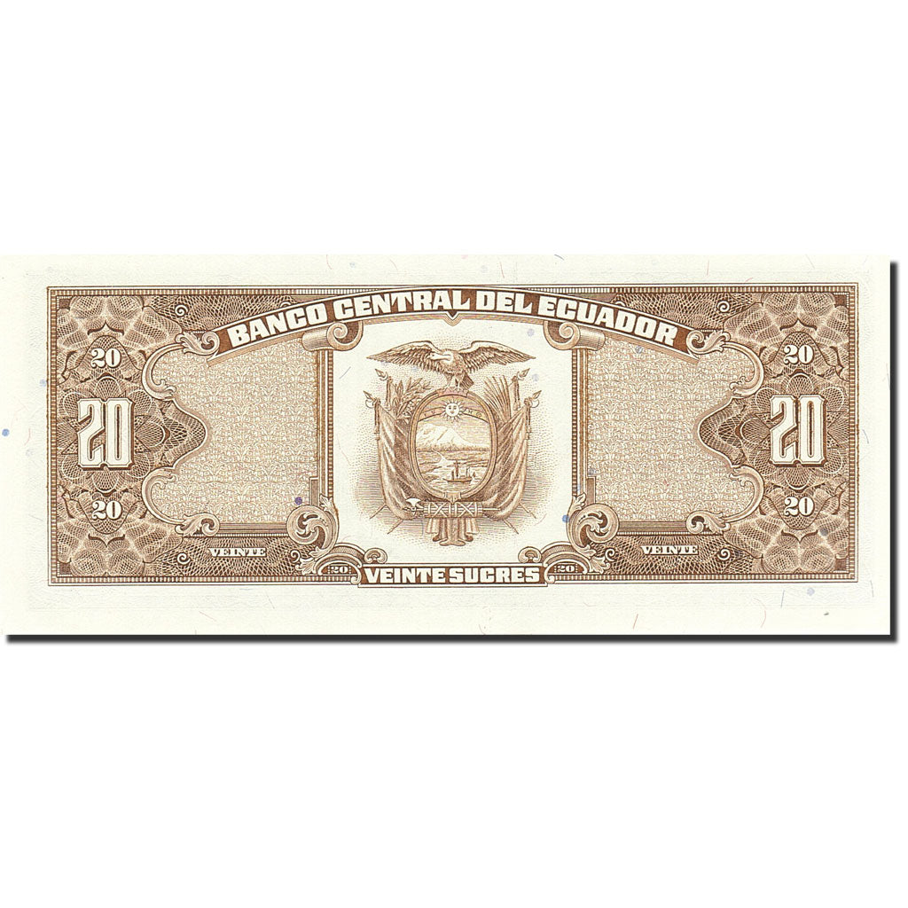 Billete, 20 Sucres, 1984-1988, Ecuador, KM:121Aa, 1988-11-22, UNC