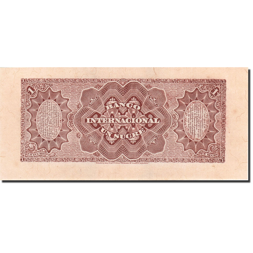 Billete, 1 Sucre, 1886-1894, Ecuador, KM:S172, 1892-11-10, UNC