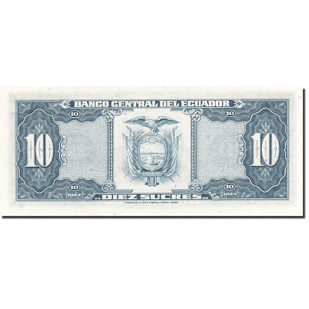 Billete, 10 Sucres, 1957-1971, Ecuador, KM:114b, 1983-04-20, UNC