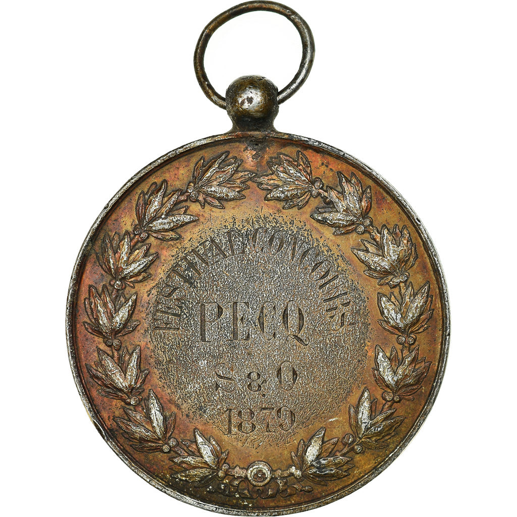 Bélgica, Medal, Festival Concours, Pecq, 1879, Vauthier Galle, VF(20-25)