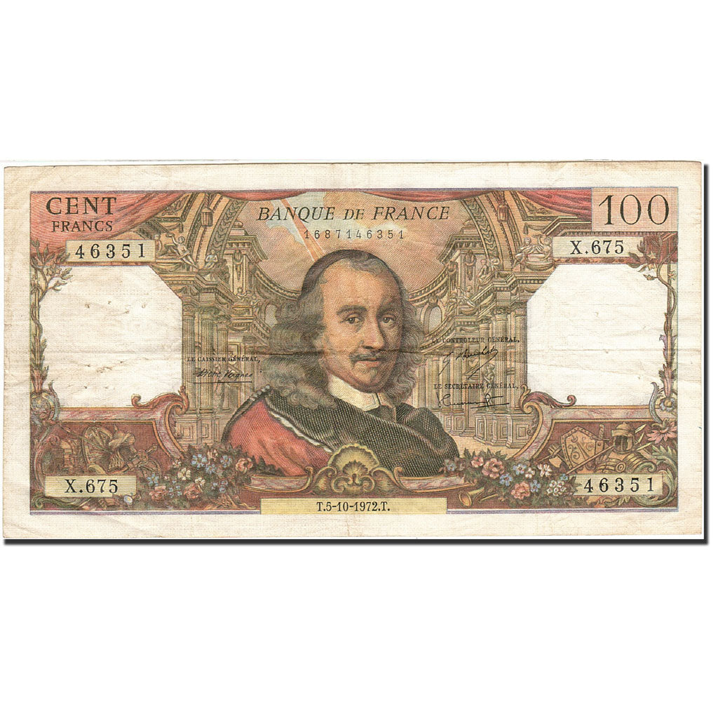 Geldschein, Frankreich, 100 Francs, 1964, 1972-10-05, S+, Fayette:65.40, KM:149d