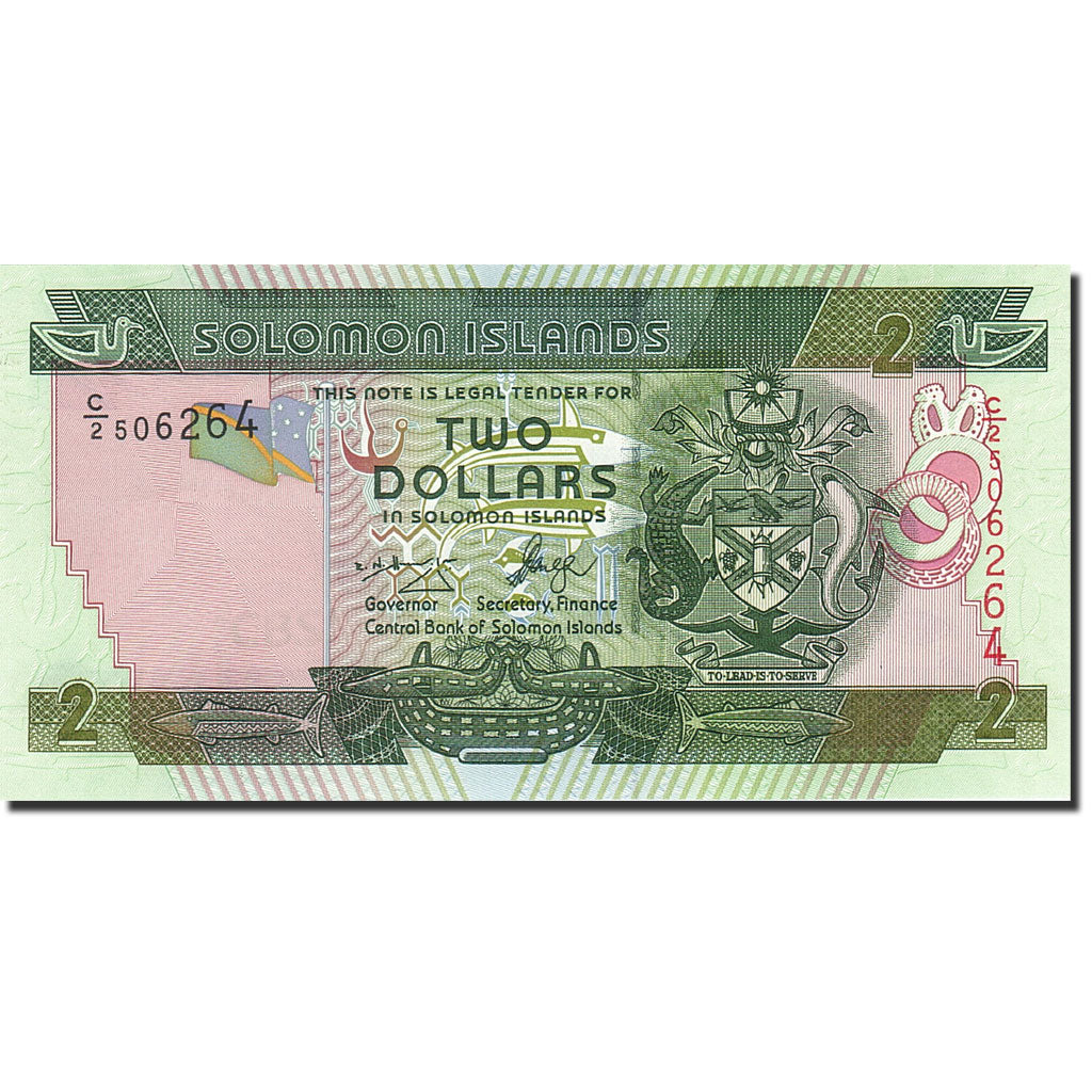 Banknot, Wyspy Salomona, 2 Dollars, 1996-1997, Undated (1997), KM:18, UNC(65-70)