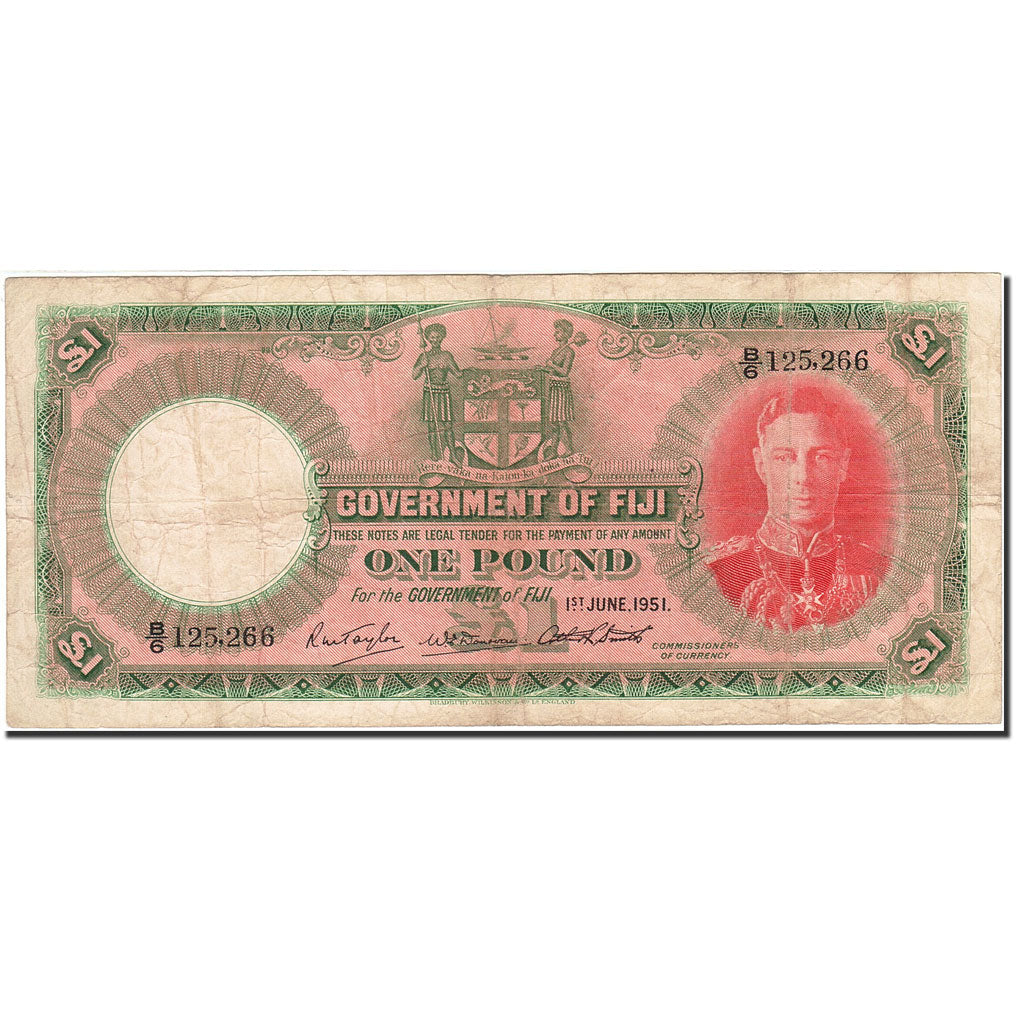 Fidji, 1 Pound, 1951-06-01, VF 20, PMG