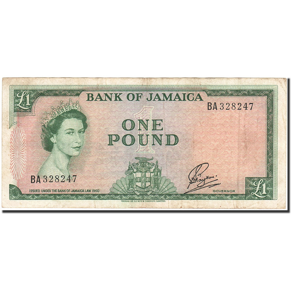 Billet, Jamaica, 1 Pound, 1961, 1961, KM:51, TTB