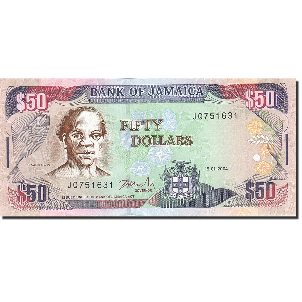 Biljet, Jamaica, 50 Dollars, 2003, 2004-01-15, KM:83b, NIEUW