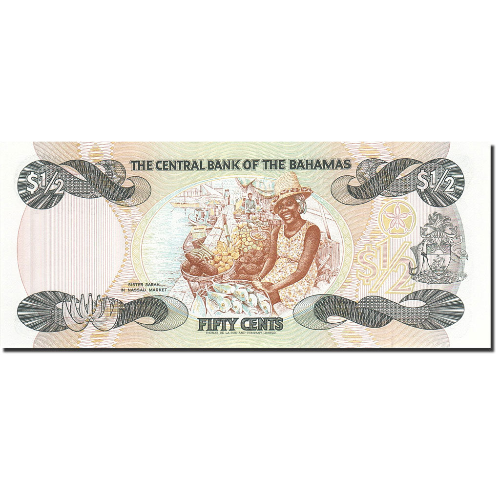 Billete, 1/2 Dollar, 1984, Bahamas, KM:42a, 1984, SC
