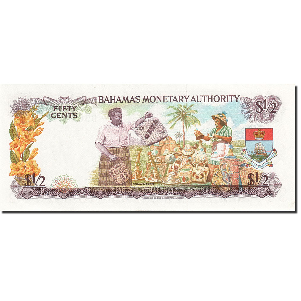 Billete, 1/2 Dollar, 1968, Bahamas, KM:26a, 1968, SC