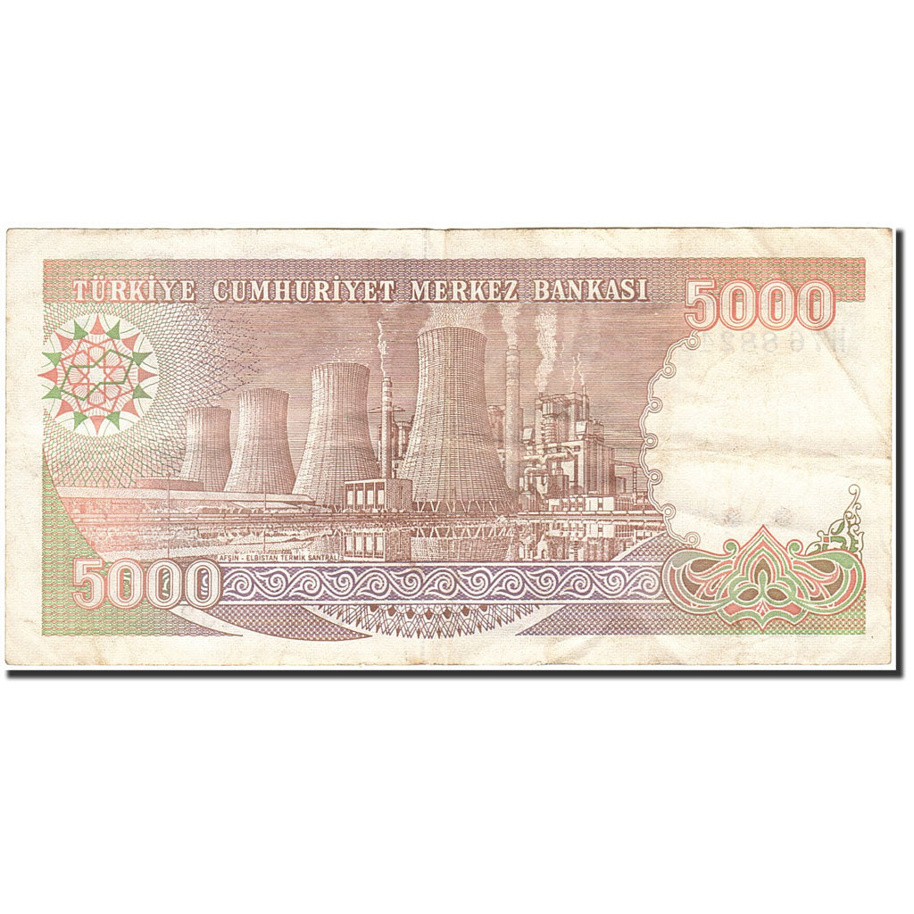 Billet, Turquie, 5000 Lira, 1984-1997, 1990, KM:198, TB