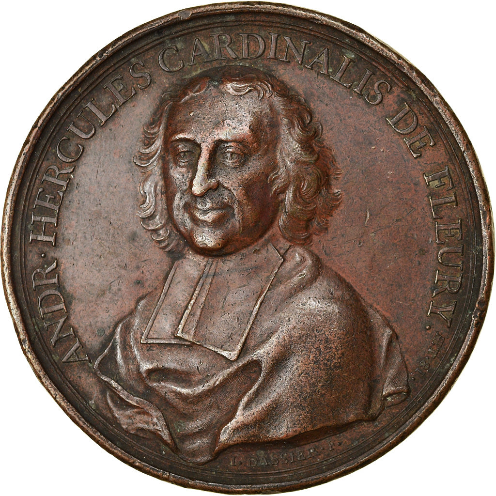 França, Medal, Louis XV, Le Cardinal Fleury et la Paix de 1735, História