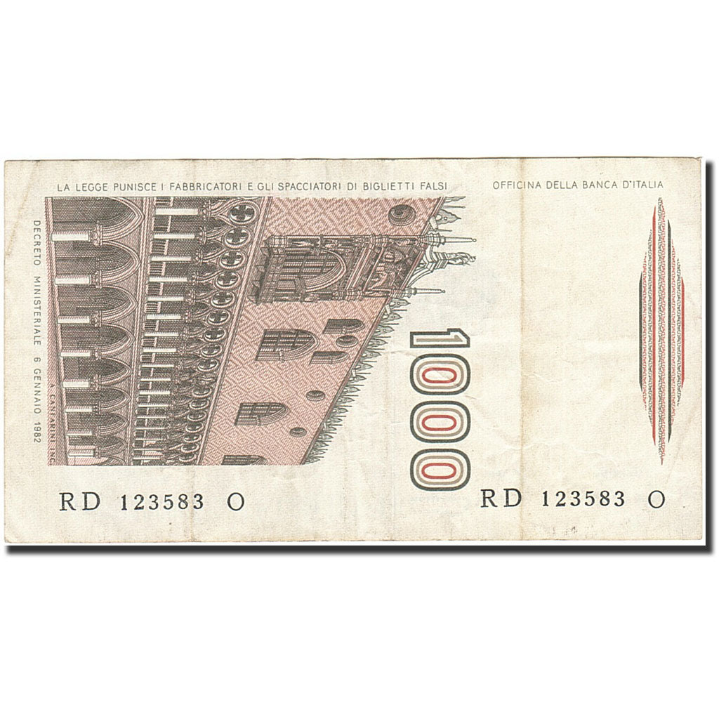 Banknote, Italy, 1000 Lire, 1982-1983, 1982-01-06, KM:109a, EF(40-45)
