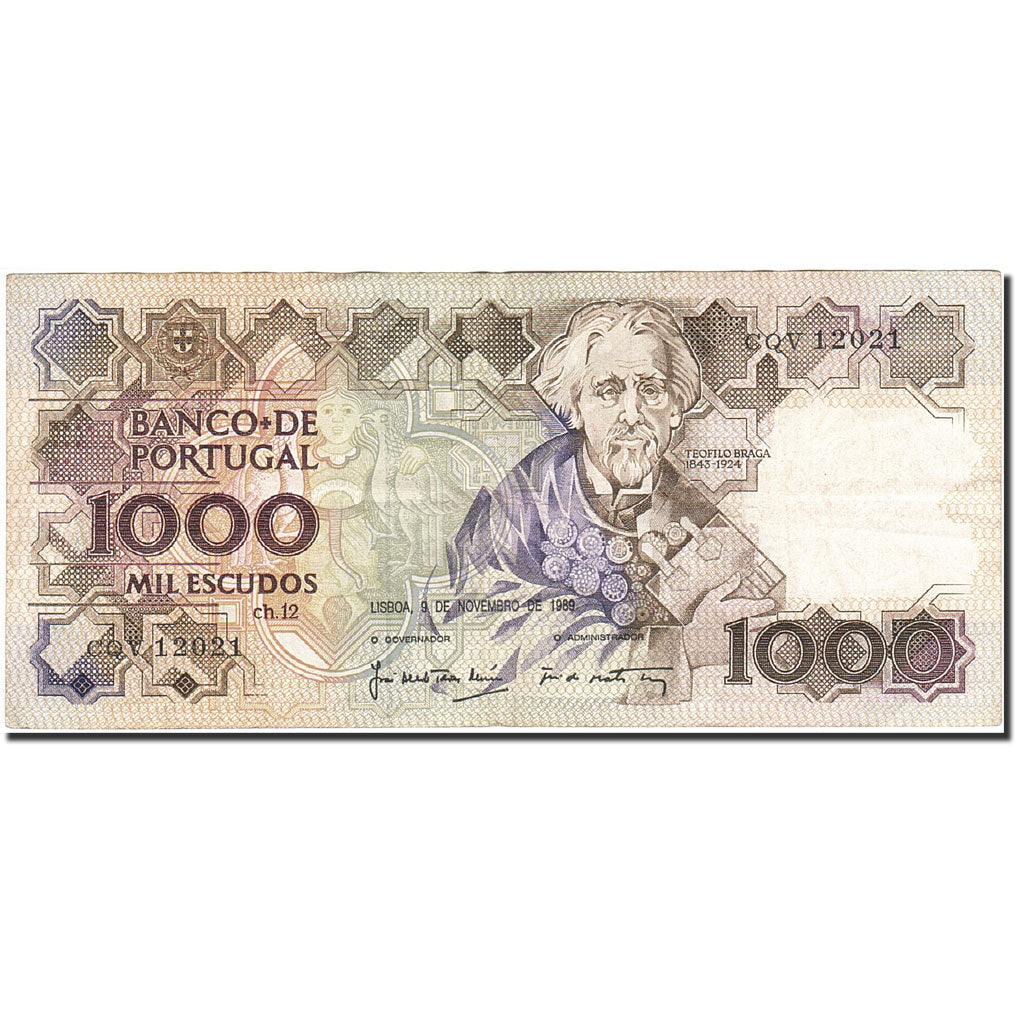 Banknote, Portugal, 1000 Escudos, 1980-1989, 1989-11-09, KM:181f, EF(40-45)