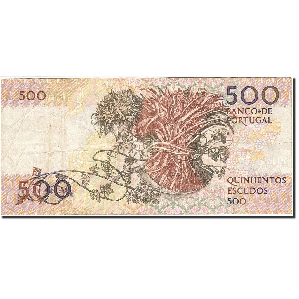 Banknote, Portugal, 500 Escudos, 1980-1989, 1989-10-04, KM:180c, VF(30-35)
