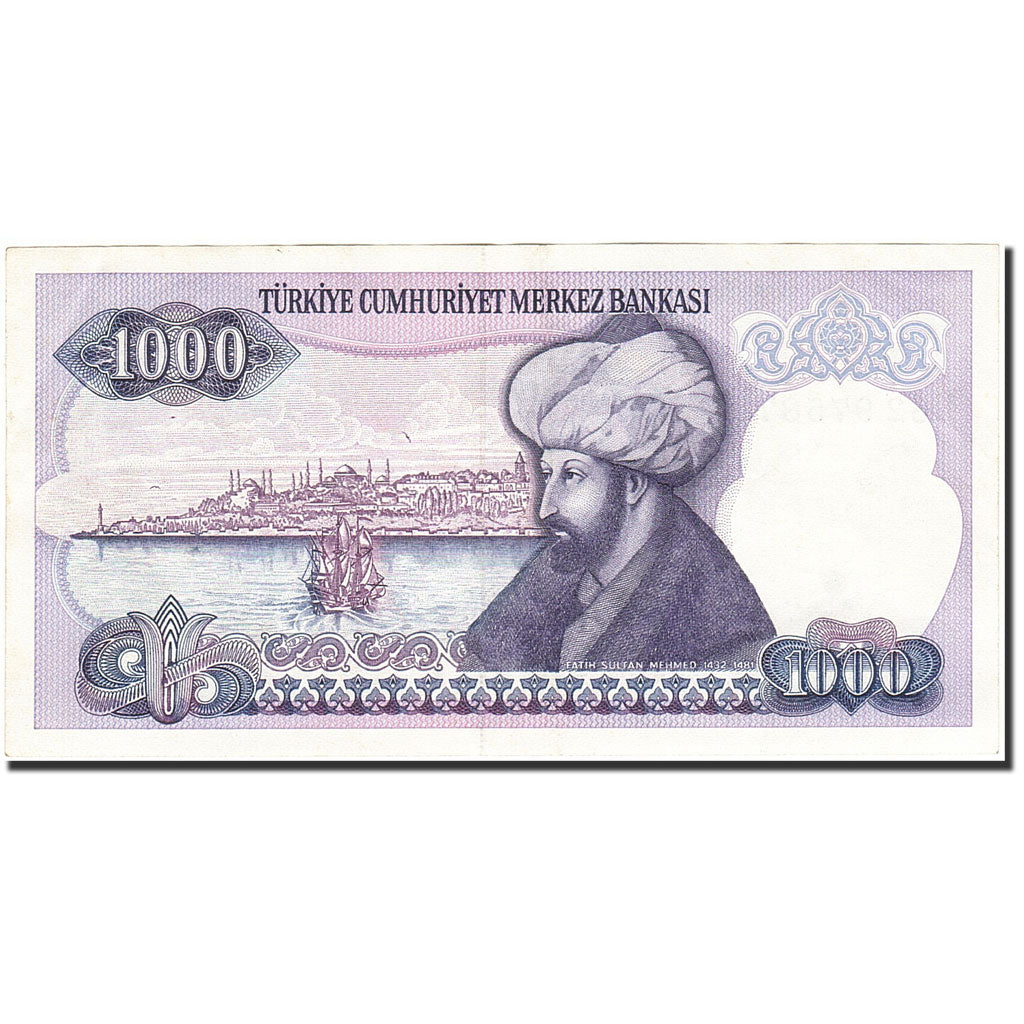 Banknot, Turcja, 1000 Lira, 1984-1997, 1986, KM:196, AU(55-58)