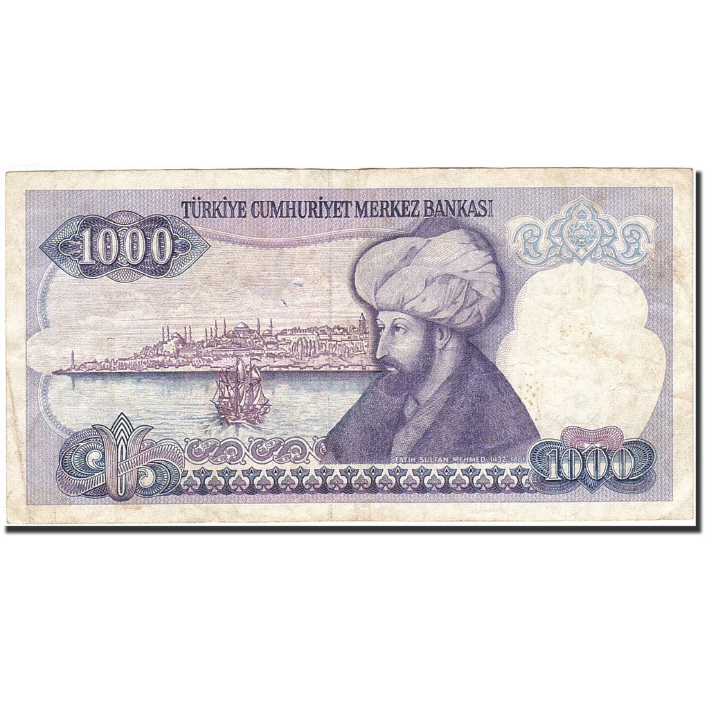 Billete, 1000 Lira, 1984-1997, Turquía, KM:196, 1986, MBC
