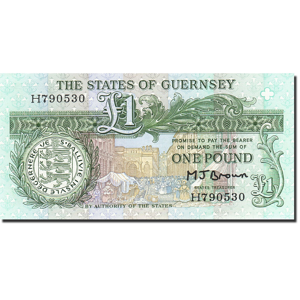 Banknote, Guernsey, 1 Pound, 1980, Undated (1980-1989), KM:48b, UNC(63)