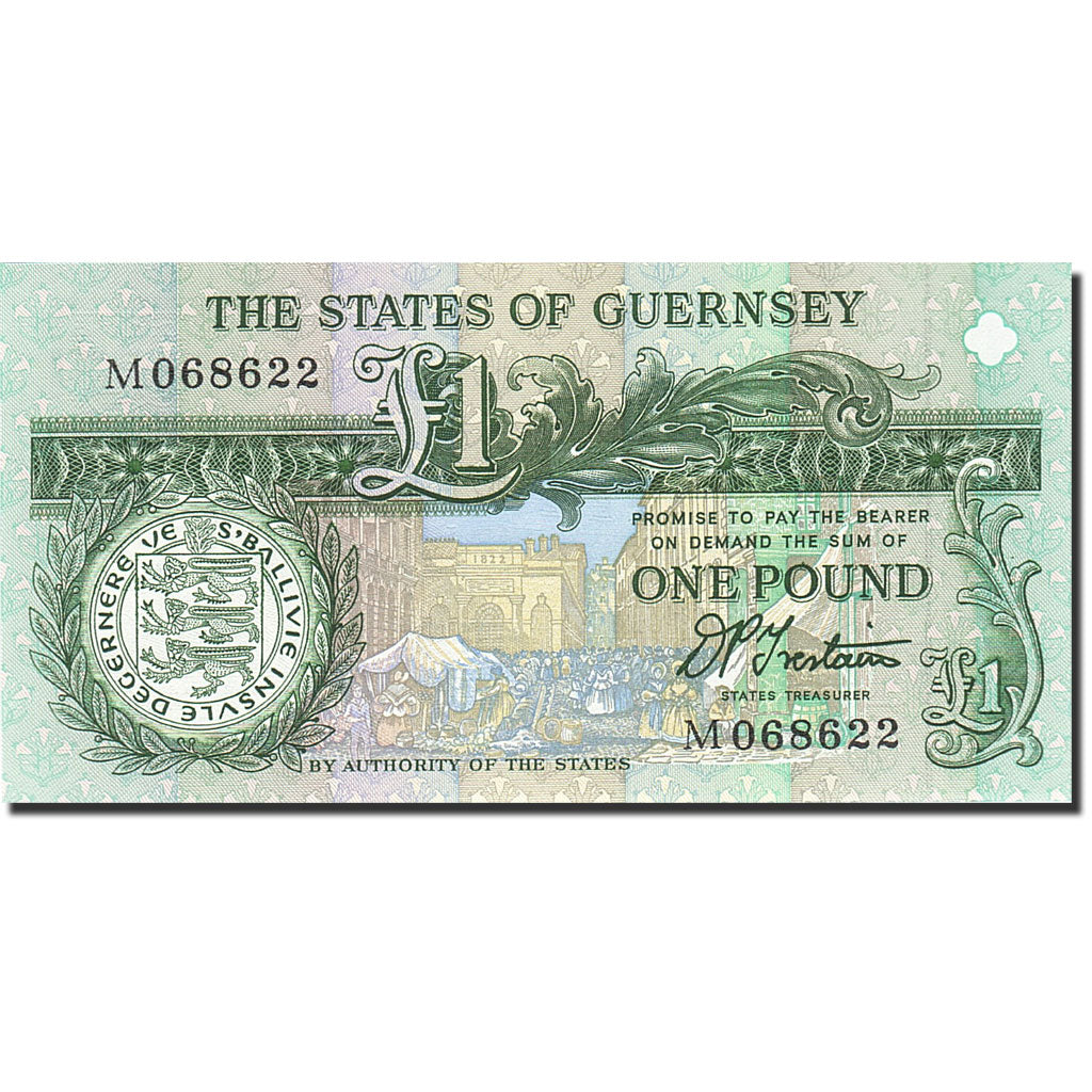 Banknote, Guernsey, 1 Pound, 1990-1991, Undated (1991), KM:52b, UNC(65-70)