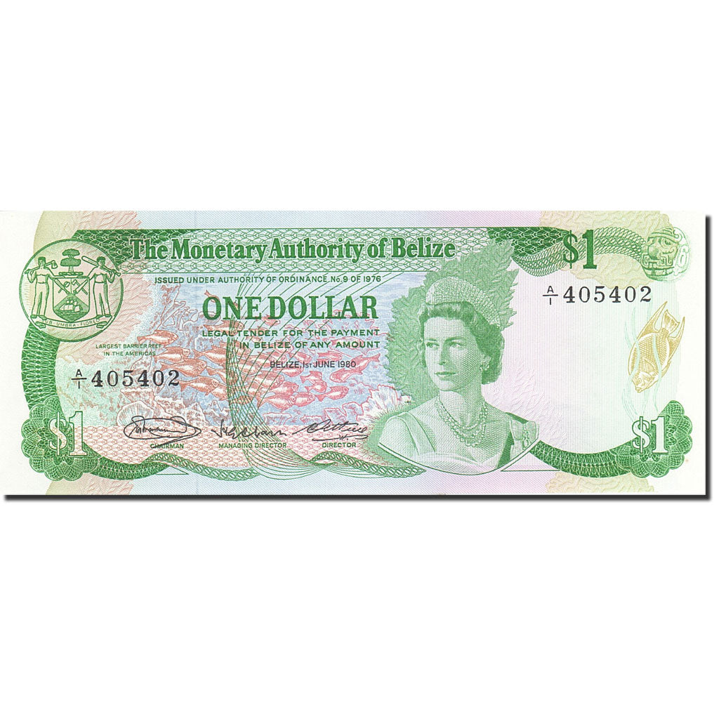 Billet, Belize, 1 Dollar, 1980, 1980-06-01, KM:38a, SPL