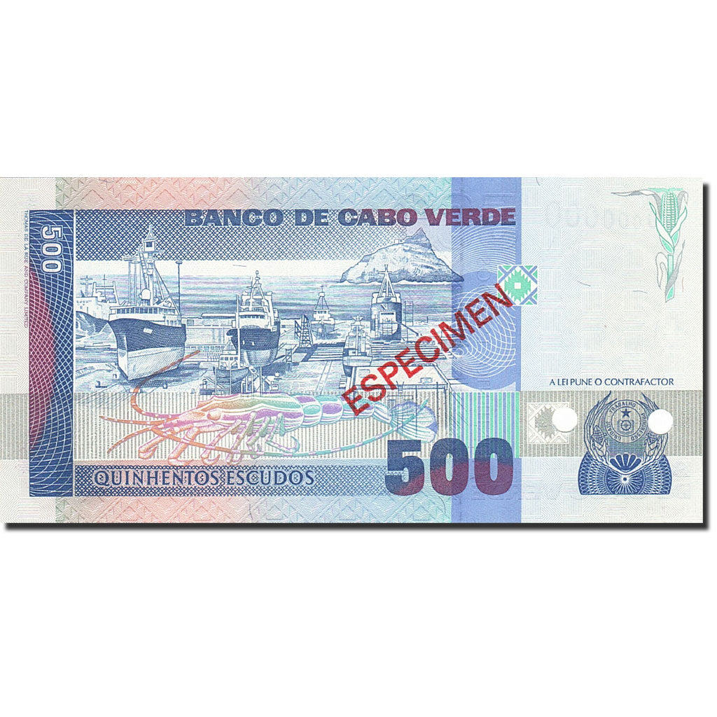 Banknote, Cape Verde, 500 Escudos, 1989, 1989-01-20, KM:59s, UNC(65-70)