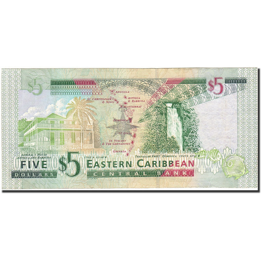 Geldschein, Osten Karibik Staaten, 5 Dollars, 2008, Undated (2008), KM:47a, VZ