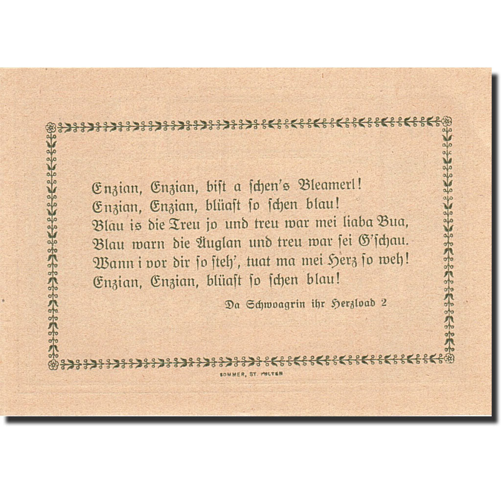 Banknote, Austria, Mitterbach, 50 Heller, montagne, 1920, 1920-12-31, UNC(63)