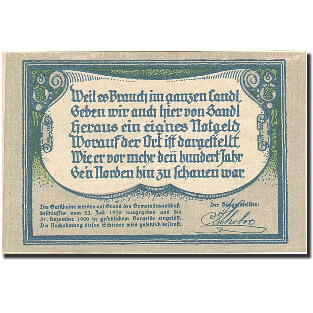 Banknote, Austria, Landl, 25 Heller, village, 1920, 1920-12-31, UNC(64)