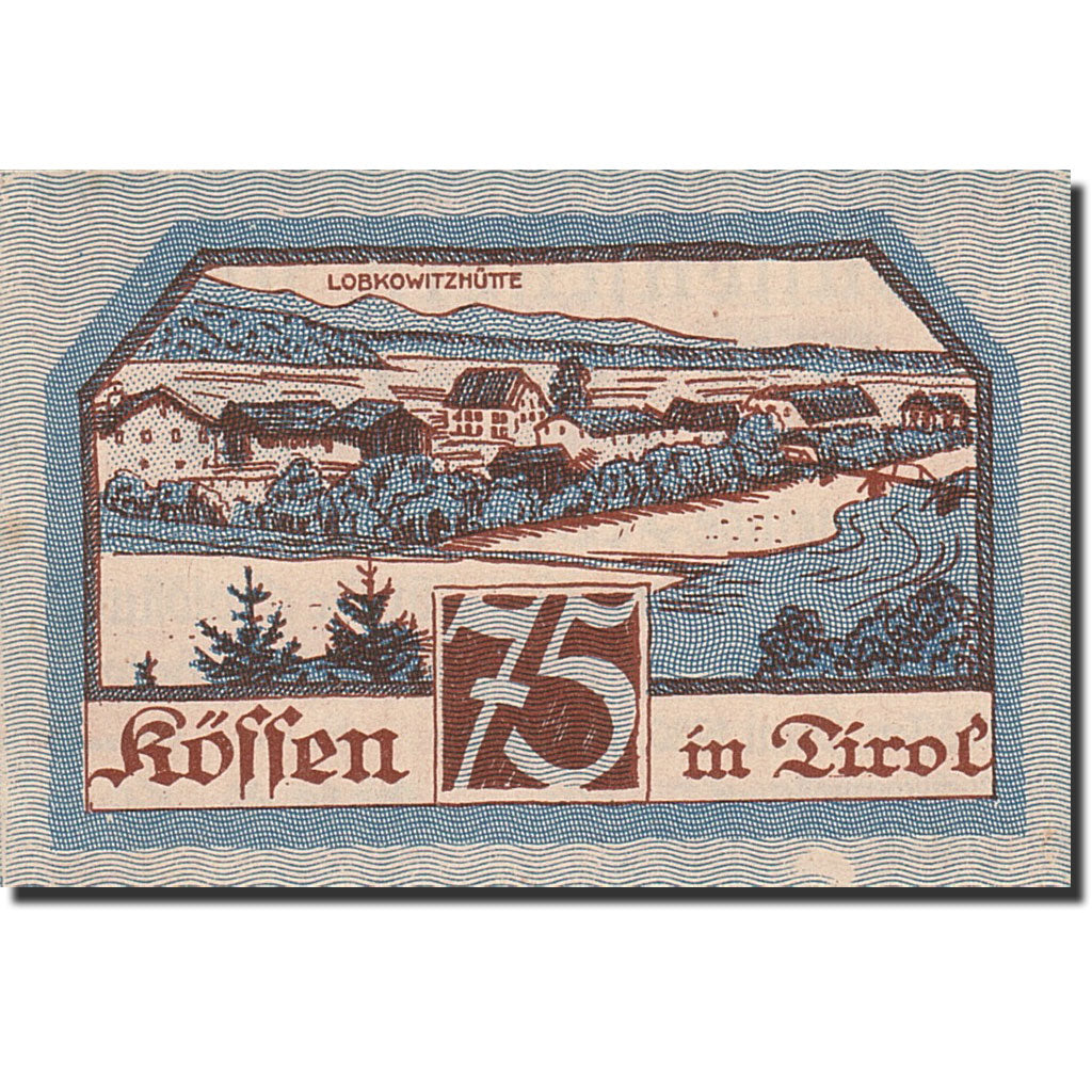 Banknote, Austria, Koffen in Tirol, 80 Heller, paysage, 1921, 1921-02-28