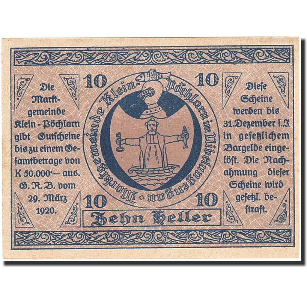 Banknote, Austria, Maarn, 10 Heller, Eglise, 1920, 1920-03-20, EF(40-45)