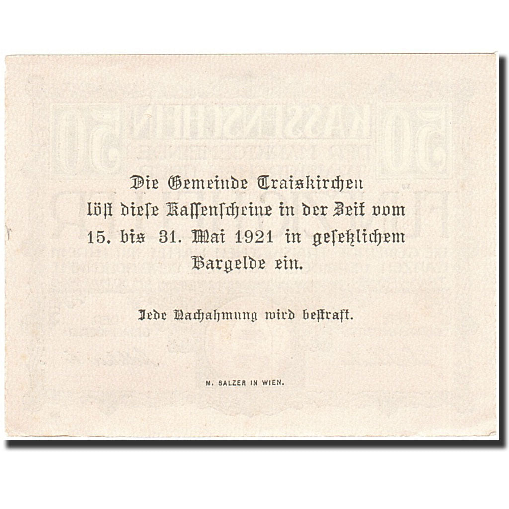 Banconote, Austria, Melk, 50 Heller, valeur faciale, 1920, 1920-05-30, SPL-