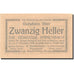 Banknote, Austria, Hirschbach, 20 Heller, village, 1920, 1920-12-31, UNC(65-70)