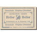 Banknote, Austria, Hepfau-Uttendorf, 50 Heller, valeur faciale, 1920