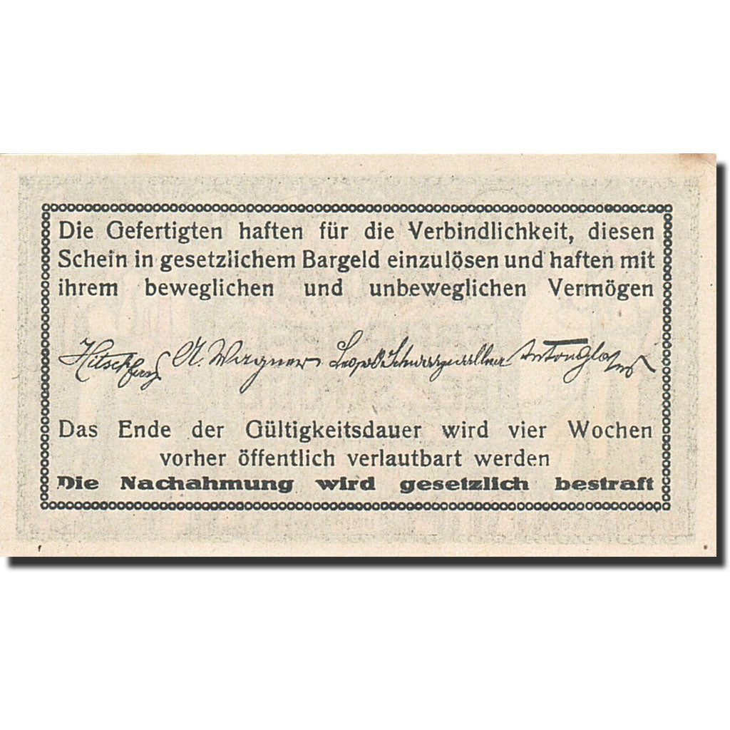 Banknote, Austria, Sankt Polten, 10 Heller, Agriculture et Industrie, 1920