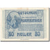 Banknote, Austria, Mauerkirchen, 80 Heller, personnage, 1920, 1920-06-04