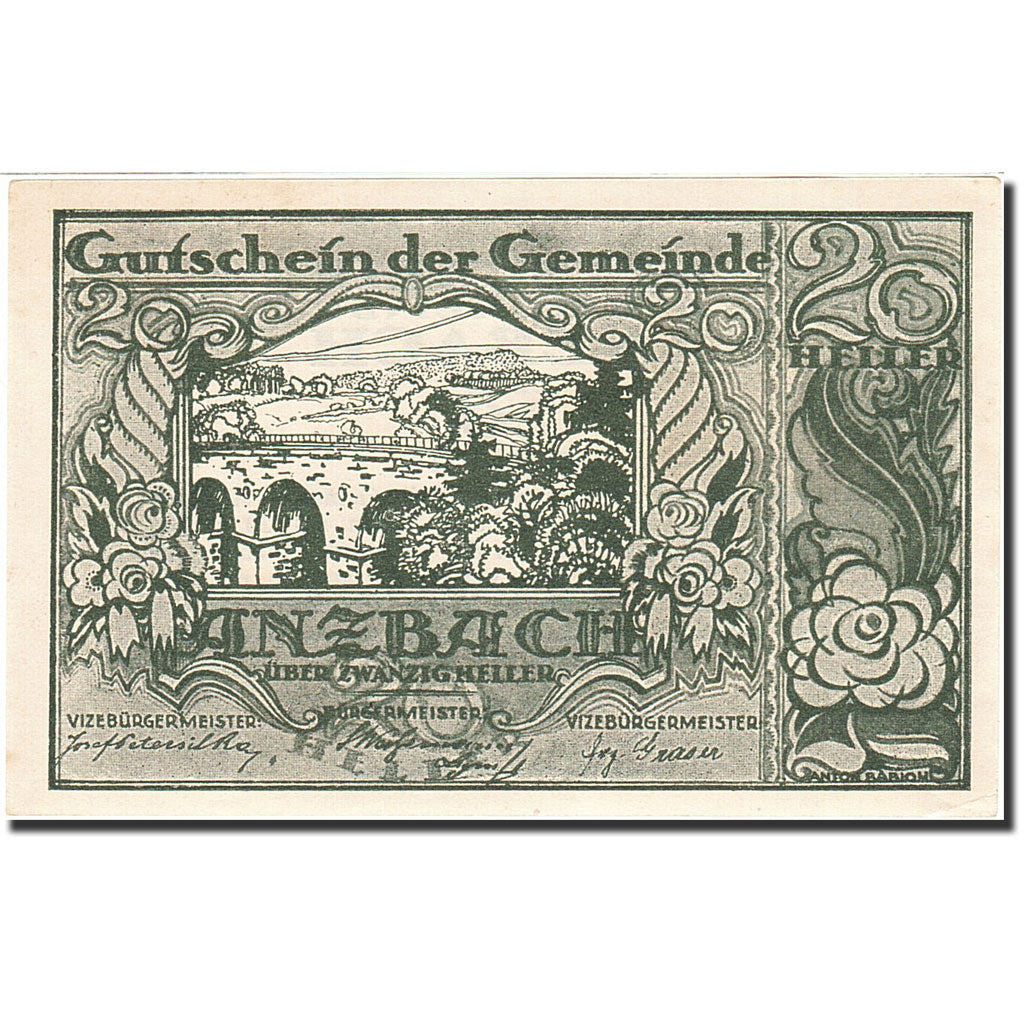 Banknote, Austria, Maria Anzbach, 20 Heller, pont, 1921, 1921-01-15, UNC(60-62)