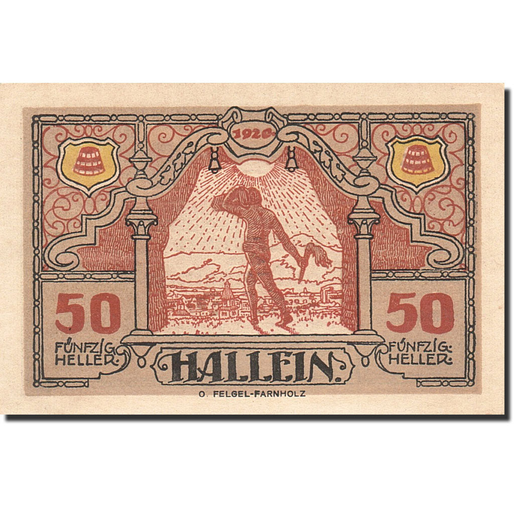 Banknote, Austria, Hallein, 50 Heller, Usine, 1920, 1920-12-31, UNC(63)