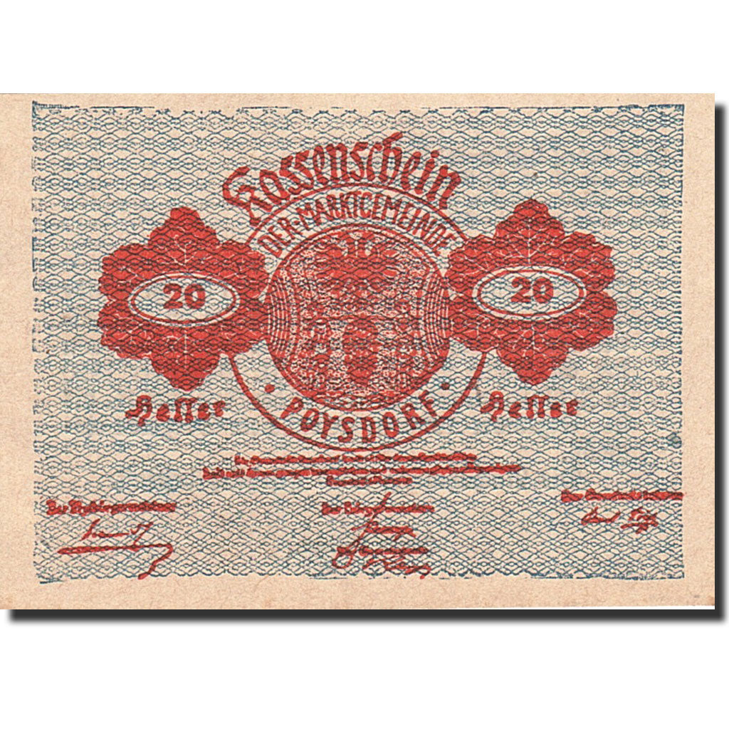Banknote, Austria, Poysdorf, 20 Heller, Blason, 1920, 1920-12-31, UNC(63)